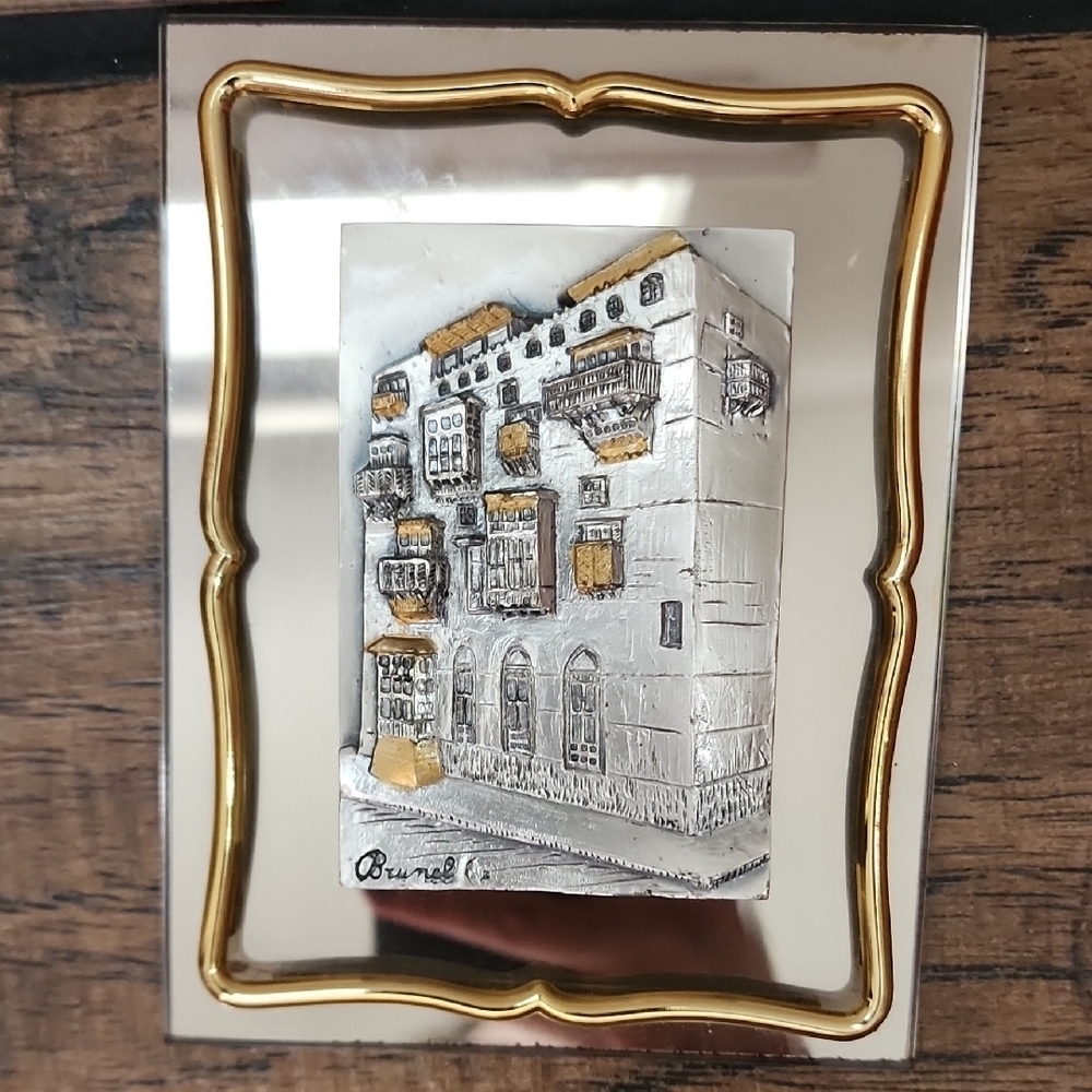 Brunel Preziosi D Aurore Silver Gold Mirror Made In Italy Art​​